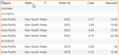 Sort Table by Column Header