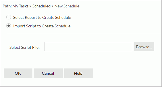 Import Script to Create Schedule